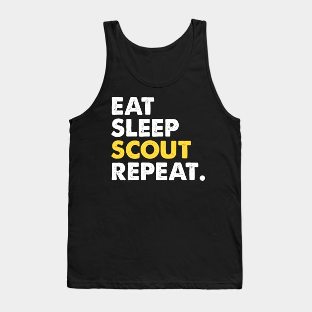 Eat Sleep Scout Repeat Unisex Shirt - Scout shirt, Scout mom shirt, Scout leader, Adventure shirt, Girl scout shirt, Scouting Tank Top by johnii1422